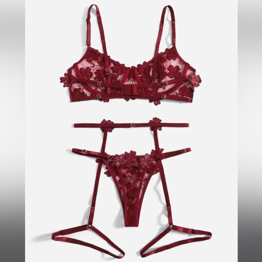 Maroon lingerie